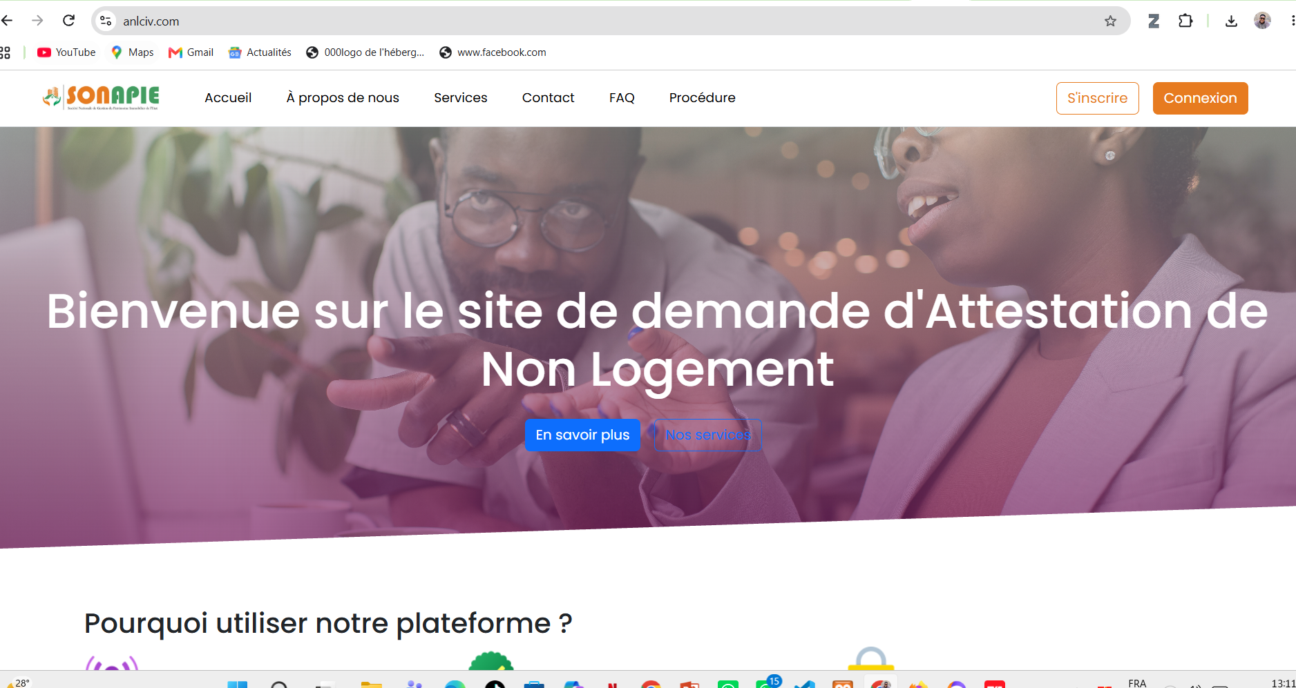 Plateforme Attestation Non Logement